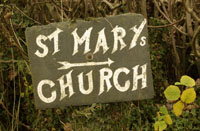 St Marys Church Signpost