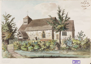Watercolour painting by Revd Williams dated August 11 1790. Shropshire archives ref: 6001/372/2fo.27